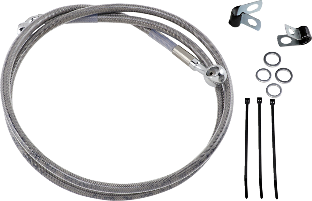 Drag Specialties Extended Length Stainless Steel Brake Line Kit