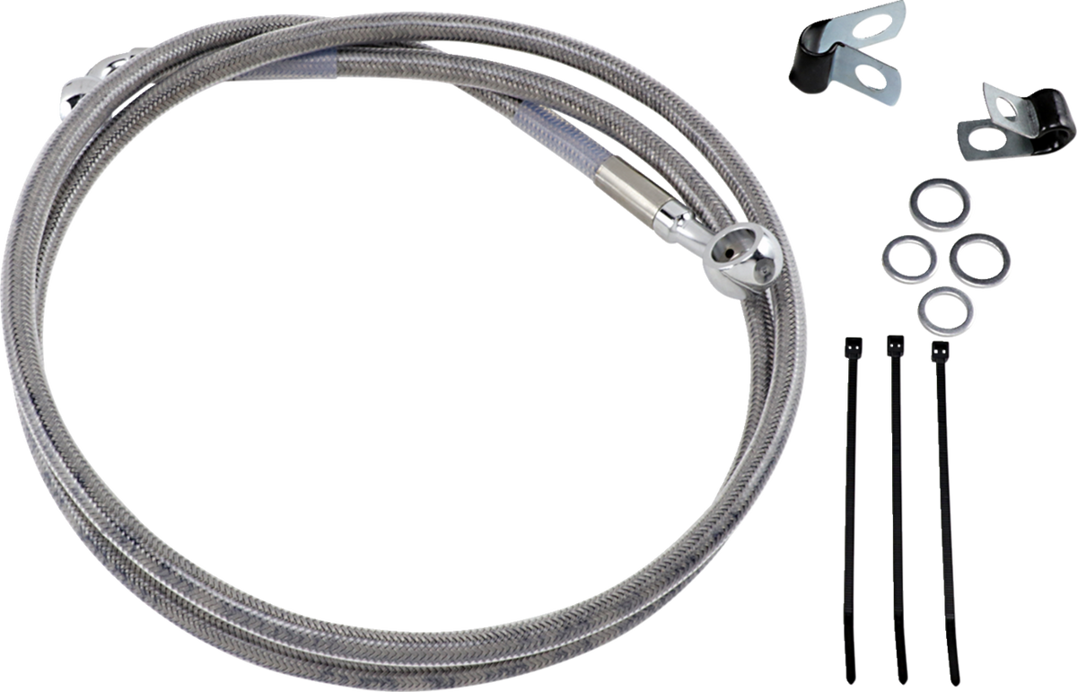 Drag Specialties Extended Length Stainless Steel Brake Line Kit
