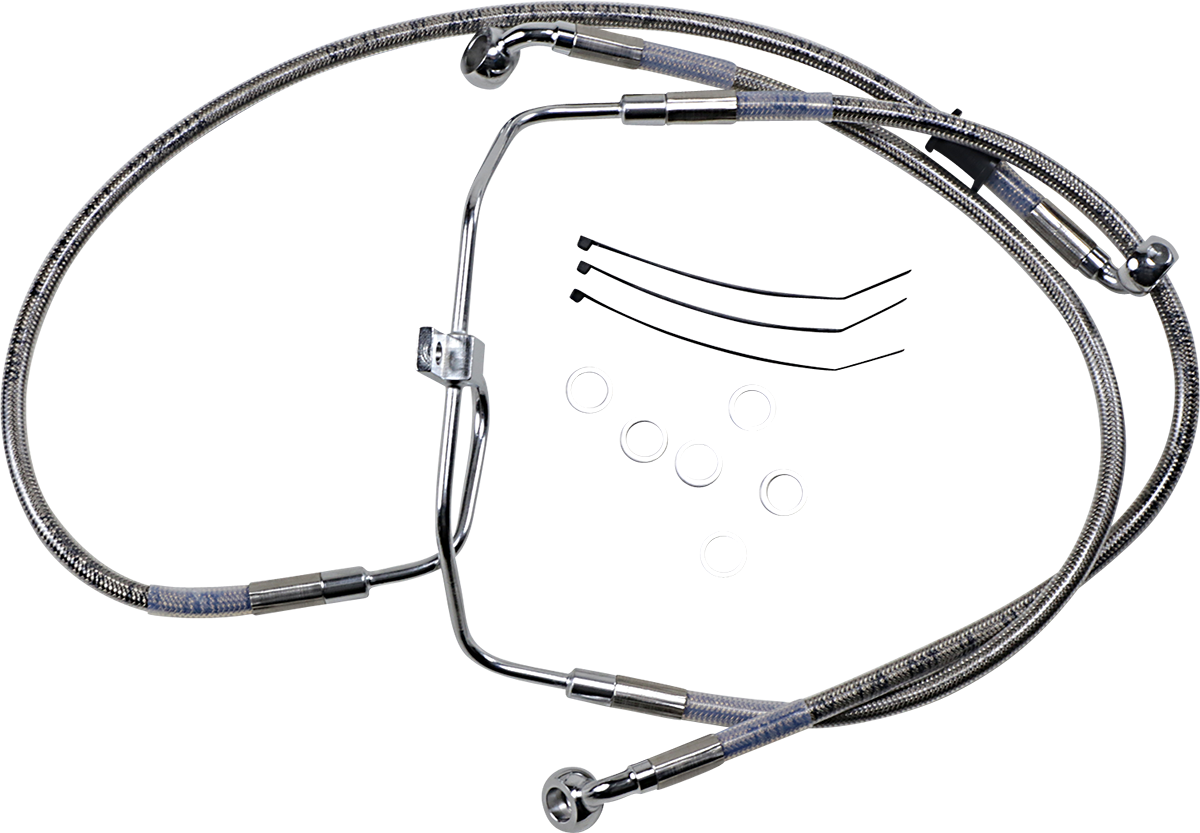 Drag Specialties Extended Length Stainless Steel Brake Line Kit