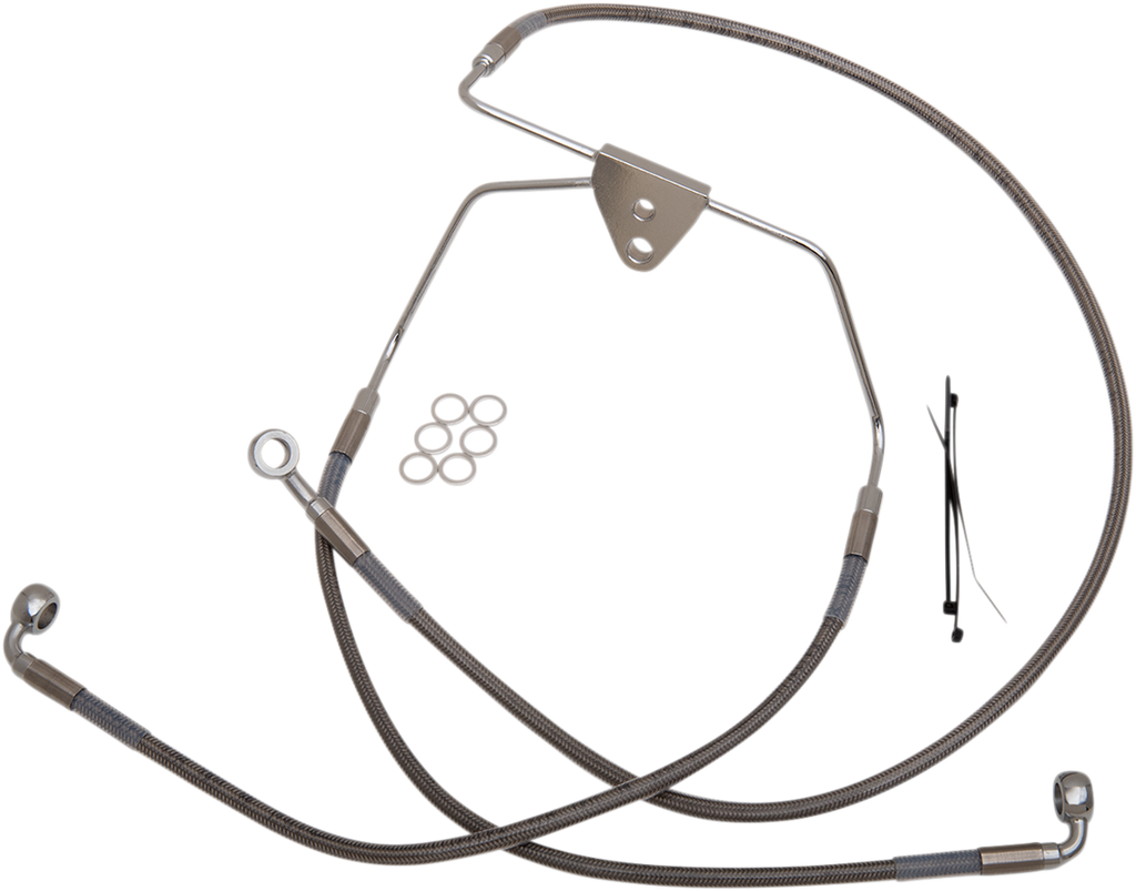 Drag Specialties Extended Length Stainless Steel Brake Line Kit