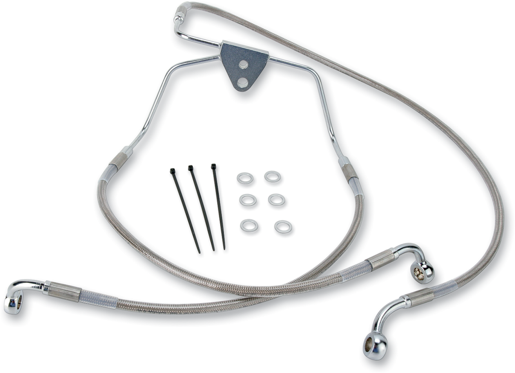 Drag Specialties Extended Length Stainless Steel Brake Line Kit