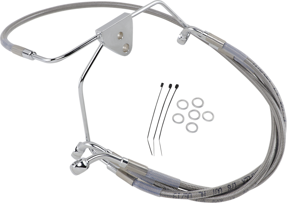 Drag Specialties Extended Length Stainless Steel Brake Line Kit