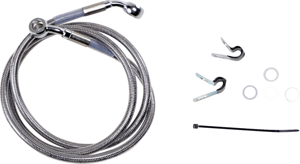 Drag Specialties Extended Length Stainless Steel Brake Line Kit