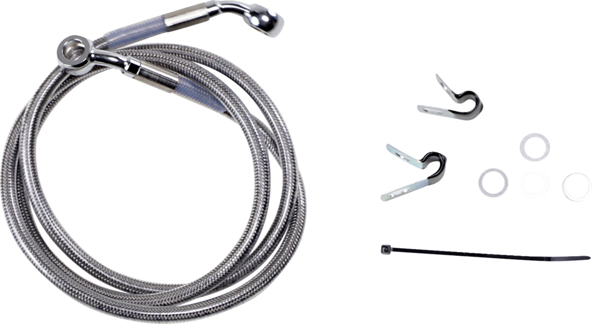 Drag Specialties Extended Length Stainless Steel Brake Line Kit