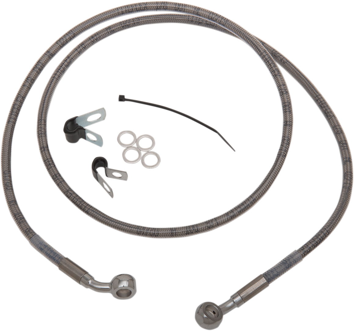 Drag Specialties Extended Length Stainless Steel Brake Line Kit