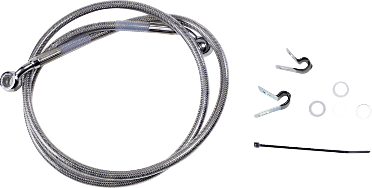 Drag Specialties Extended Length Stainless Steel Brake Line Kit