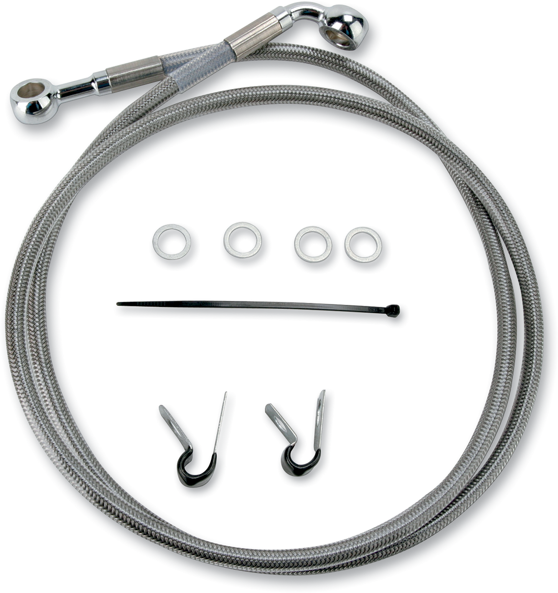 Drag Specialties Extended Length Stainless Steel Brake Line Kit