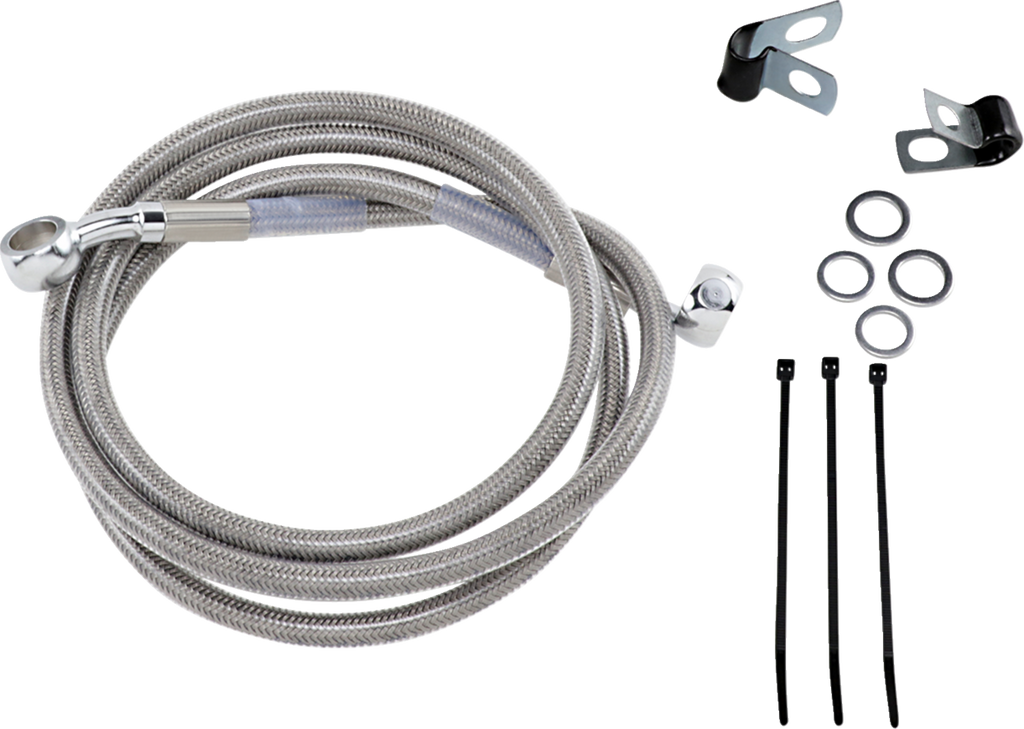 Drag Specialties Extended Length Stainless Steel Brake Line Kit