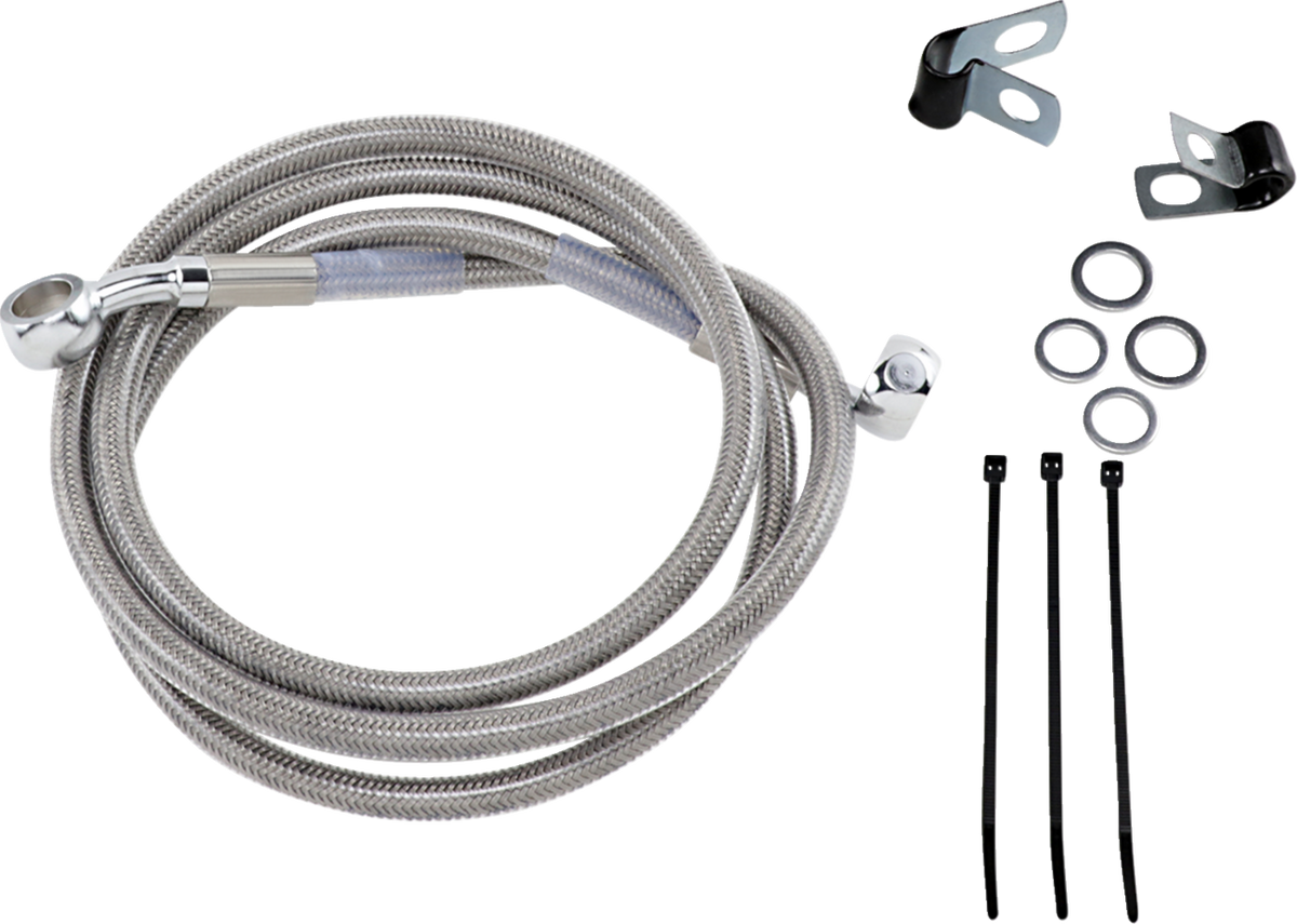 Drag Specialties Extended Length Stainless Steel Brake Line Kit