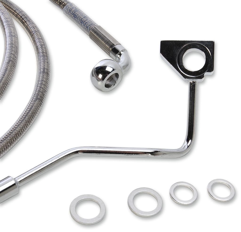 Drag Specialties Extended Length Stainless Steel Brake Line Kit