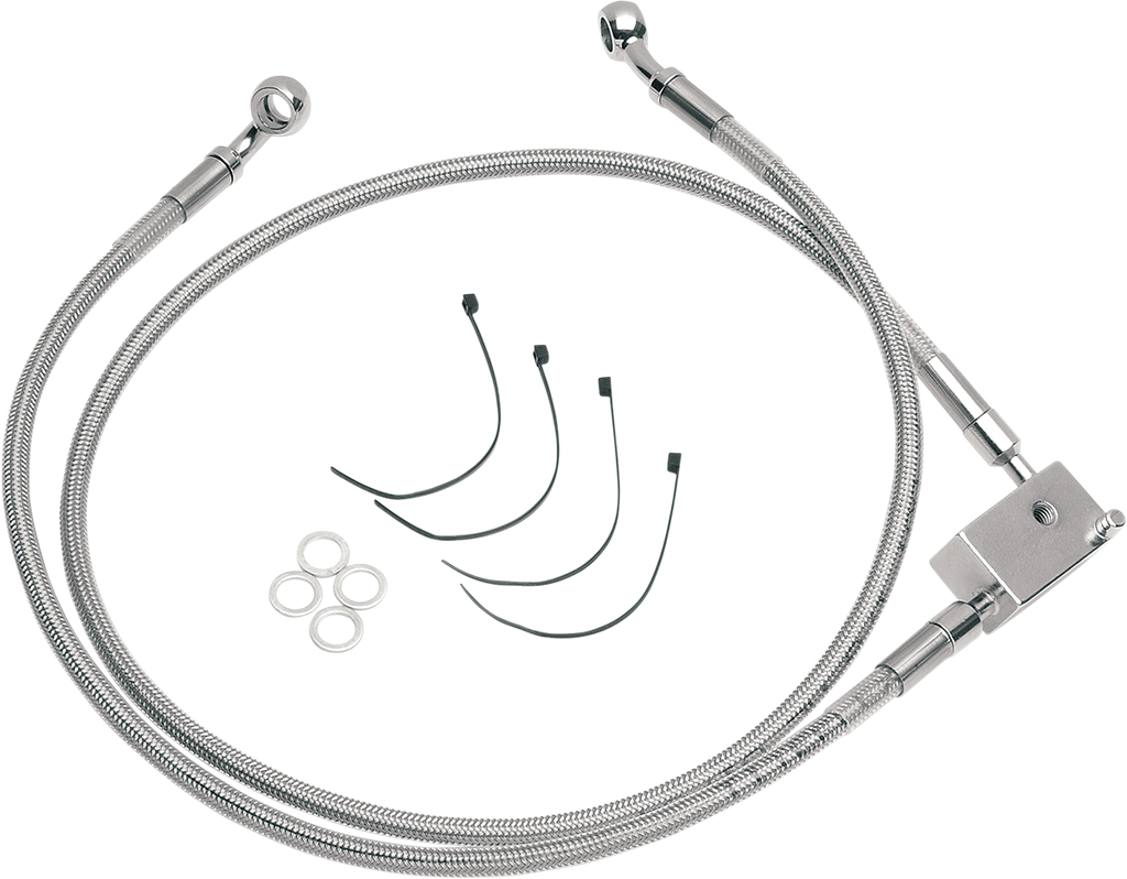 Drag Specialties Extended Length Stainless Steel Brake Line Kit