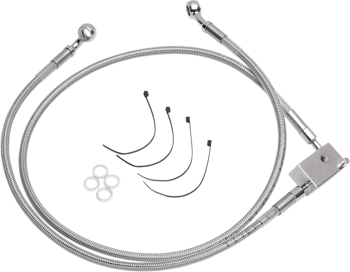 Drag Specialties Extended Length Stainless Steel Brake Line Kit