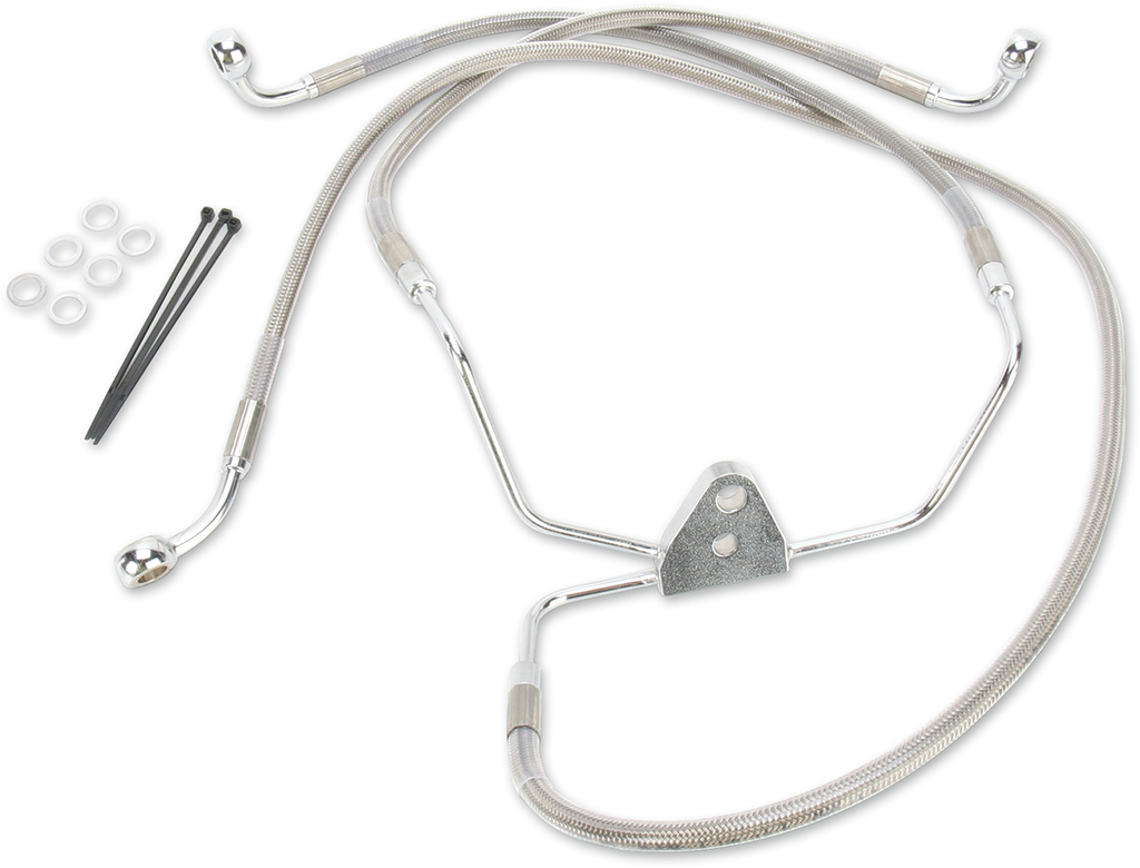 Drag Specialties Extended Length Stainless Steel Brake Line Kit