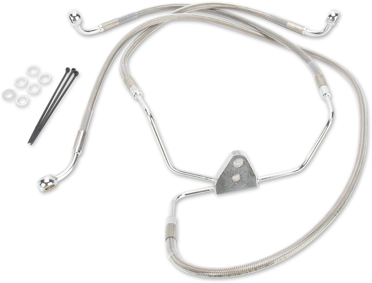 Drag Specialties Extended Length Stainless Steel Brake Line Kit