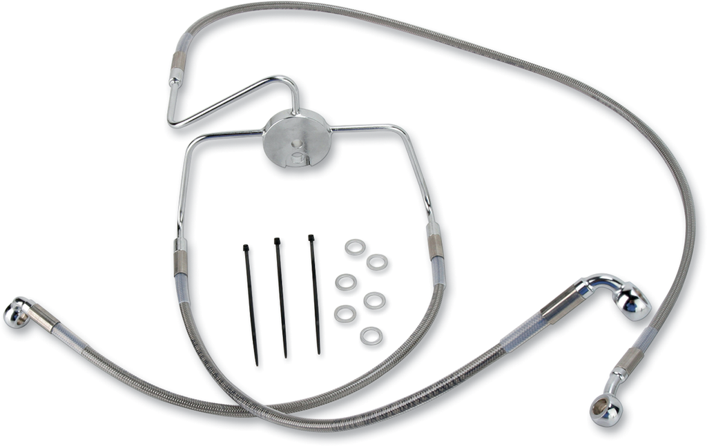Drag Specialties Extended Length Stainless Steel Brake Line Kit