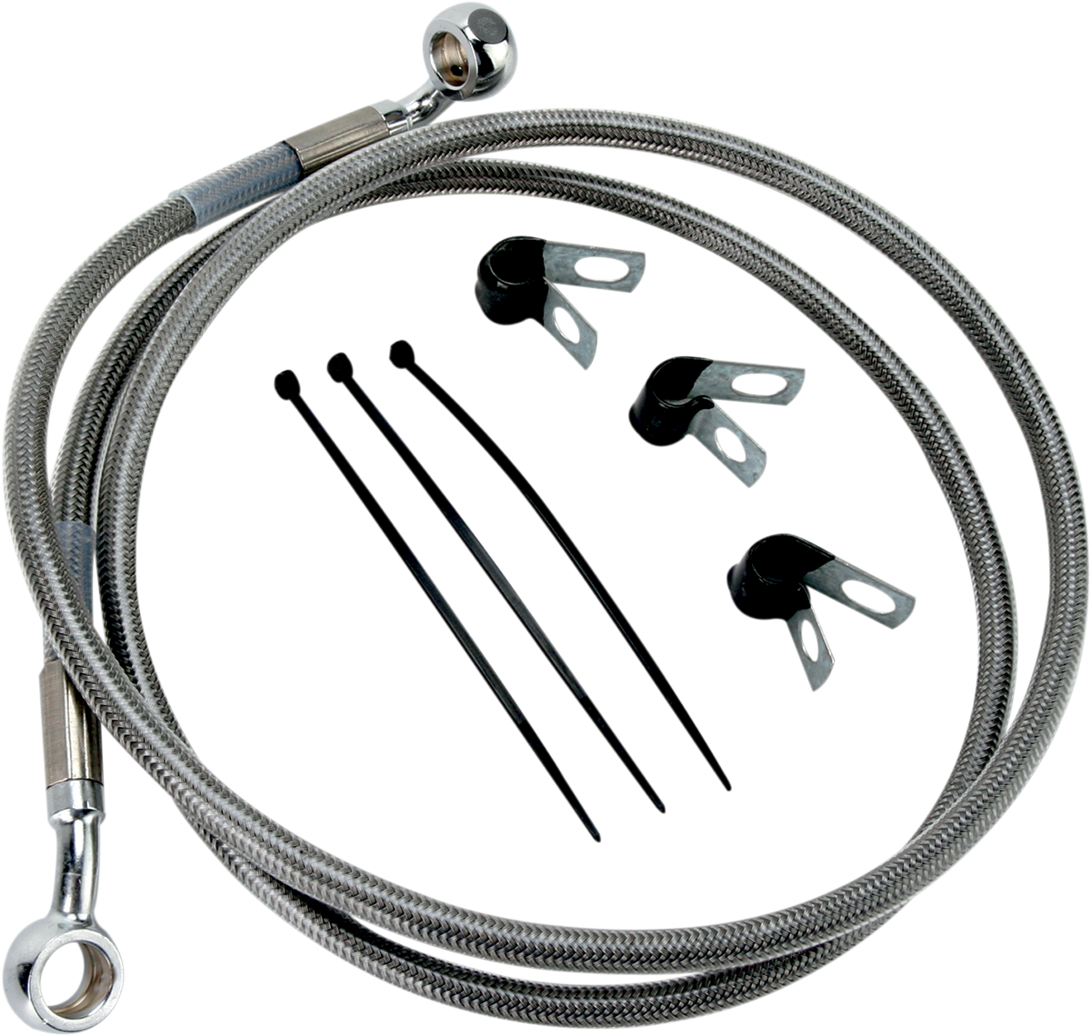 Drag Specialties Extended Length Stainless Steel Brake Line Kit
