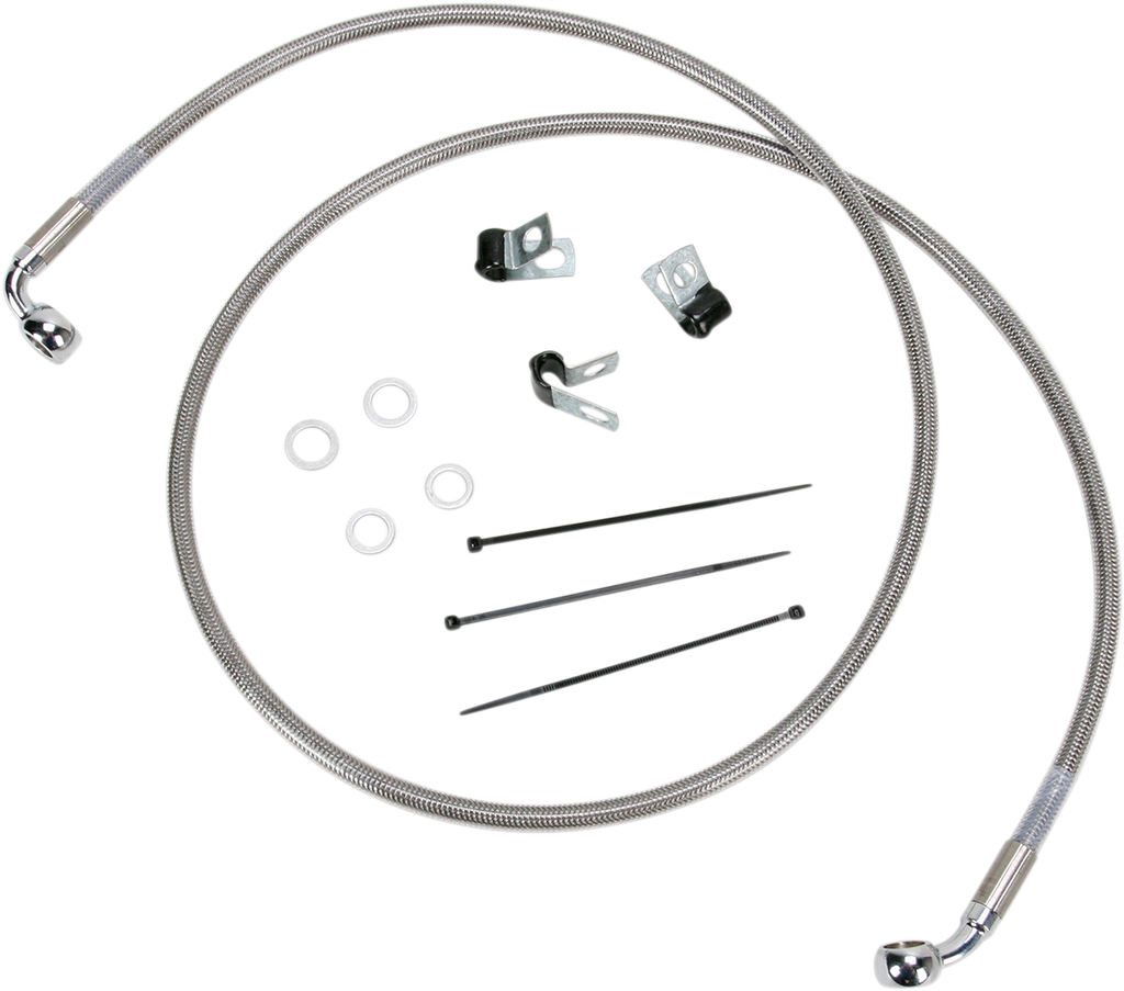 Drag Specialties Extended Length Stainless Steel Brake Line Kit