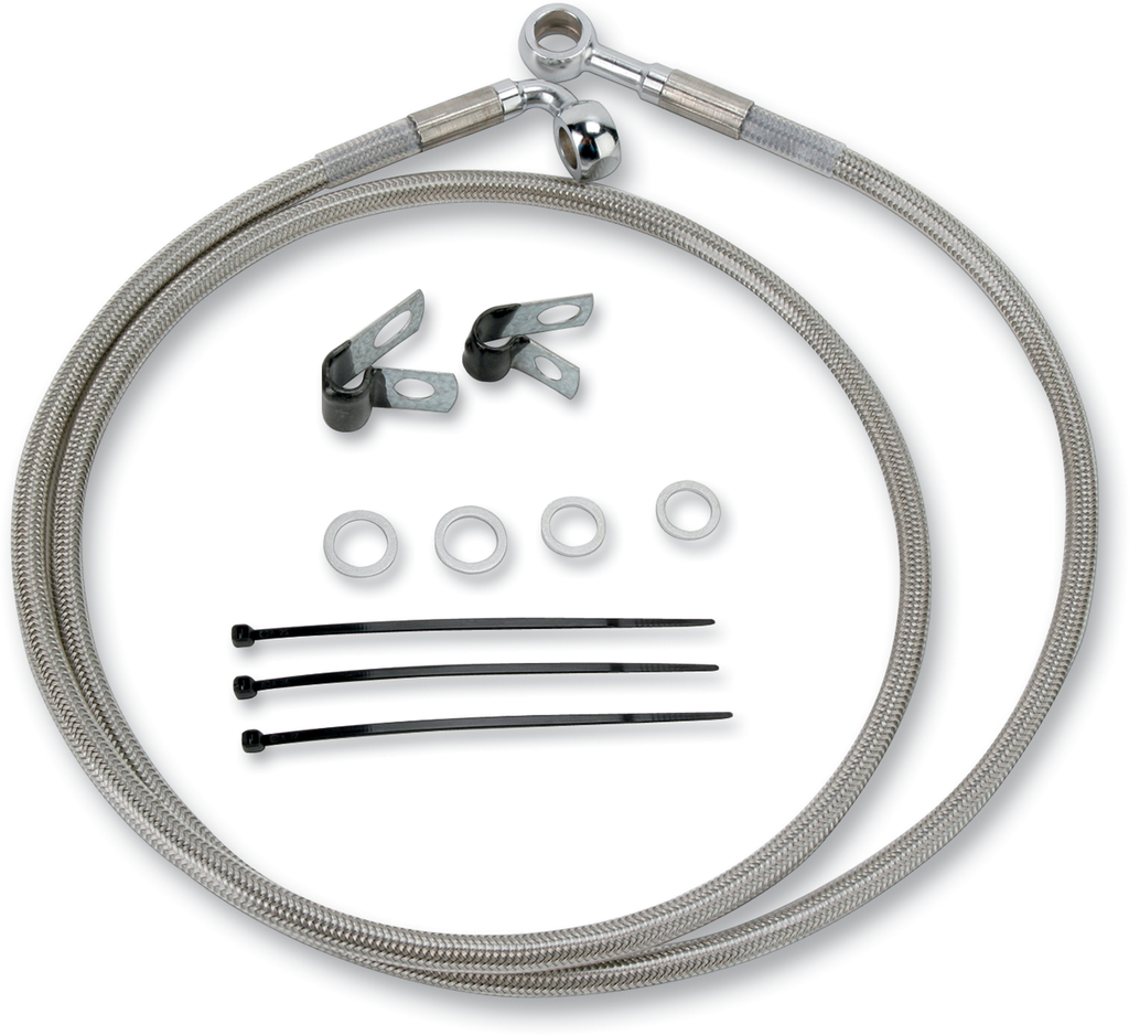 Drag Specialties Extended Length Stainless Steel Brake Line Kit