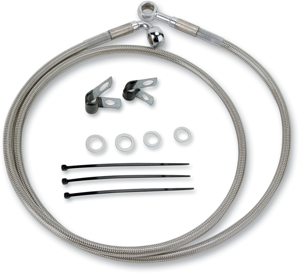 Drag Specialties Extended Length Stainless Steel Brake Line Kit