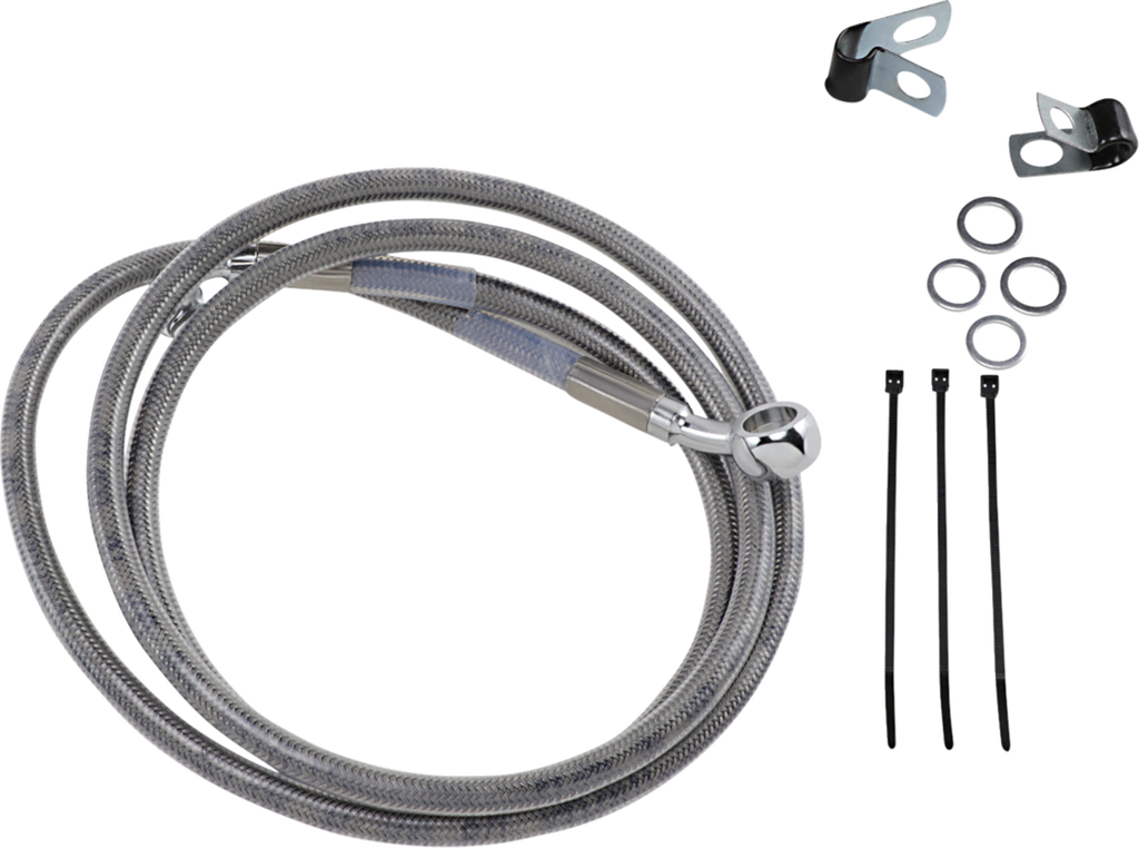 Drag Specialties Extended Length Stainless Steel Brake Line Kit
