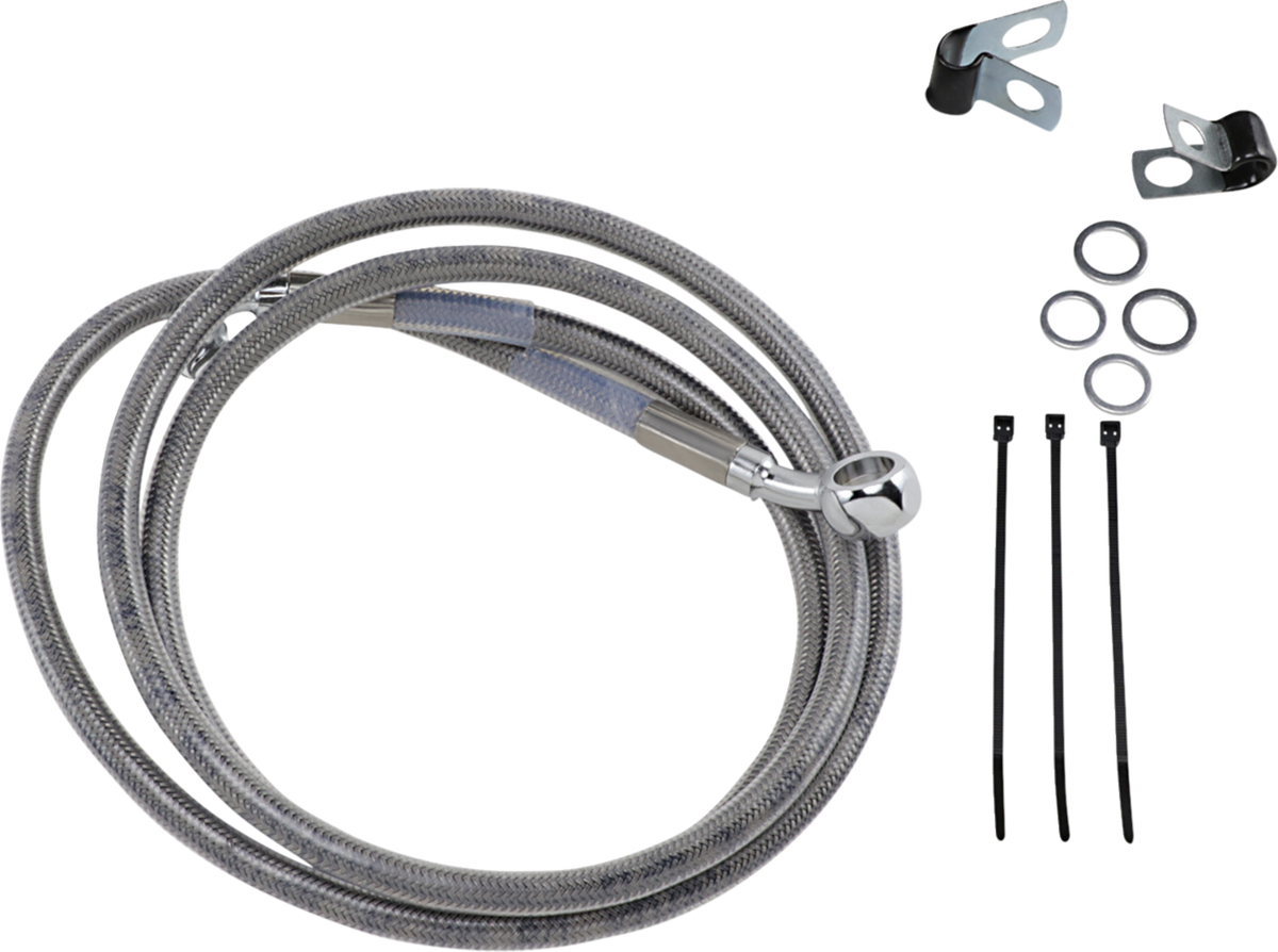 Drag Specialties Extended Length Stainless Steel Brake Line Kit