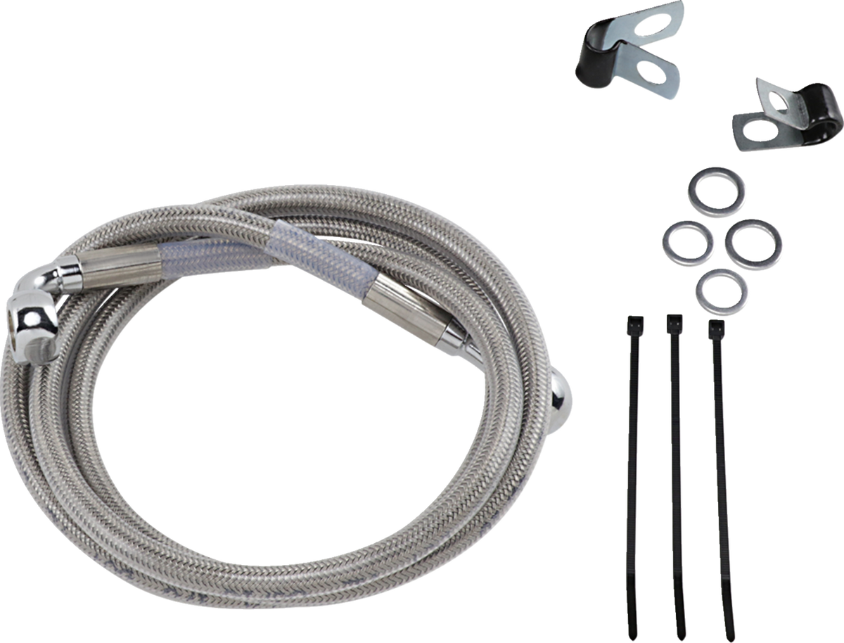 Drag Specialties Extended Length Stainless Steel Brake Line Kit