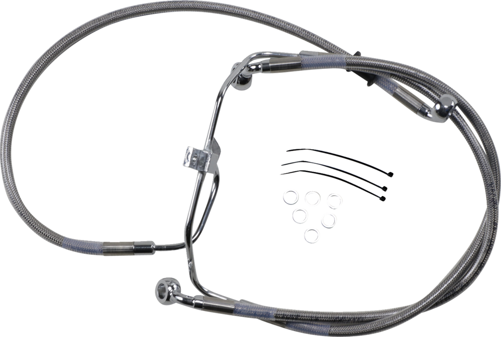 Drag Specialties Extended Length Stainless Steel Brake Line Kit