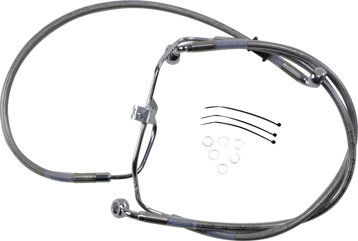 Drag Specialties Extended Length Stainless Steel Brake Line Kit