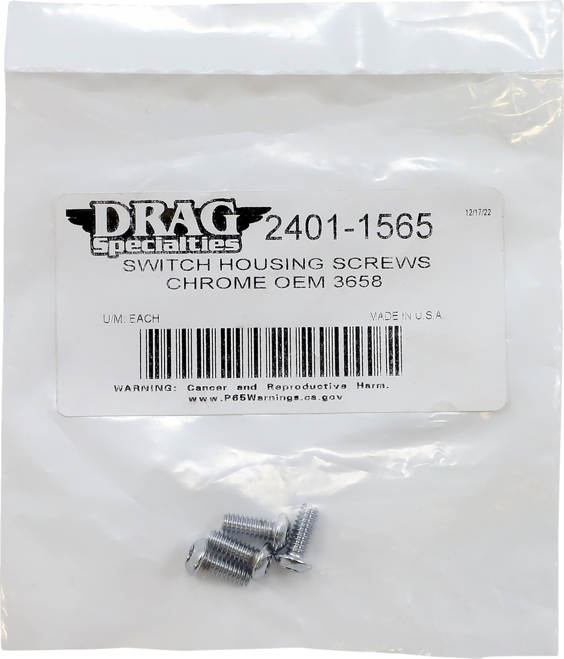 Switch Housing Screw Kit