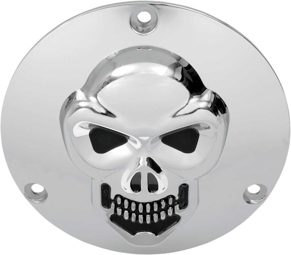 Chrome 3-D Skull Derby Cover