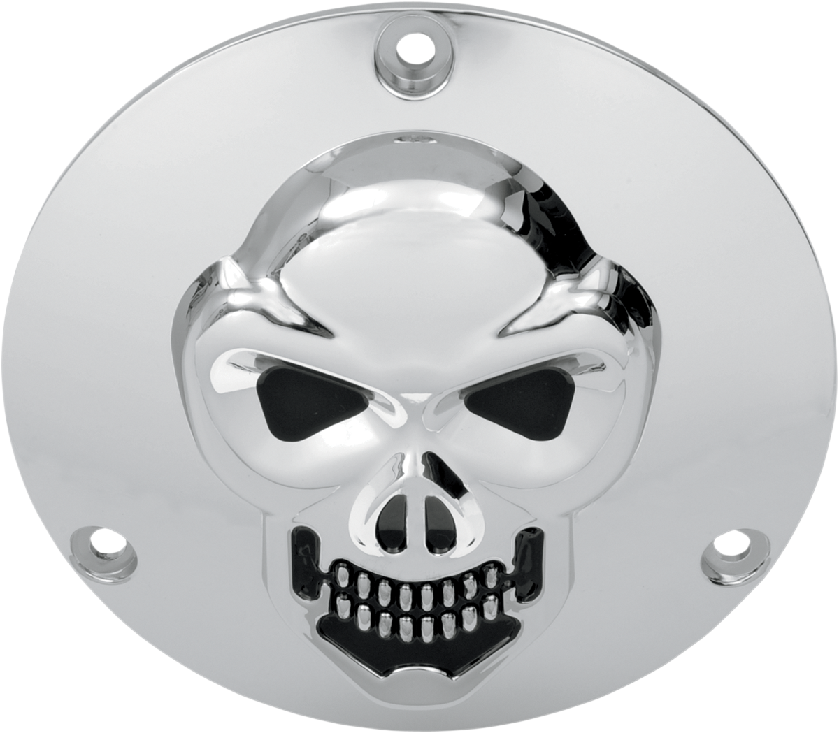 Chrome 3-D Skull Derby Cover