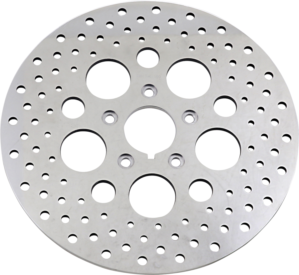 Polished Stainless Steel Drilled Brake Rotor