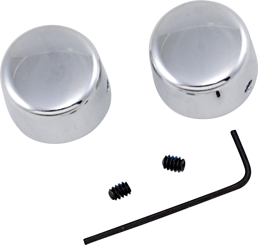Chrome Handlebar Riser Bolt Caps