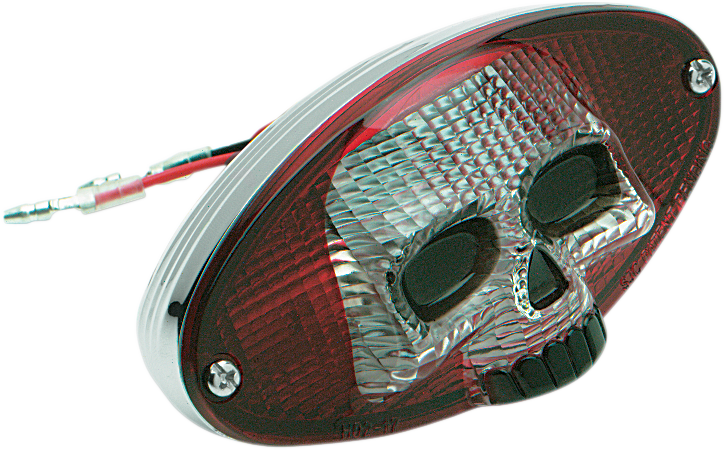 Red and Clear Skull Taillight