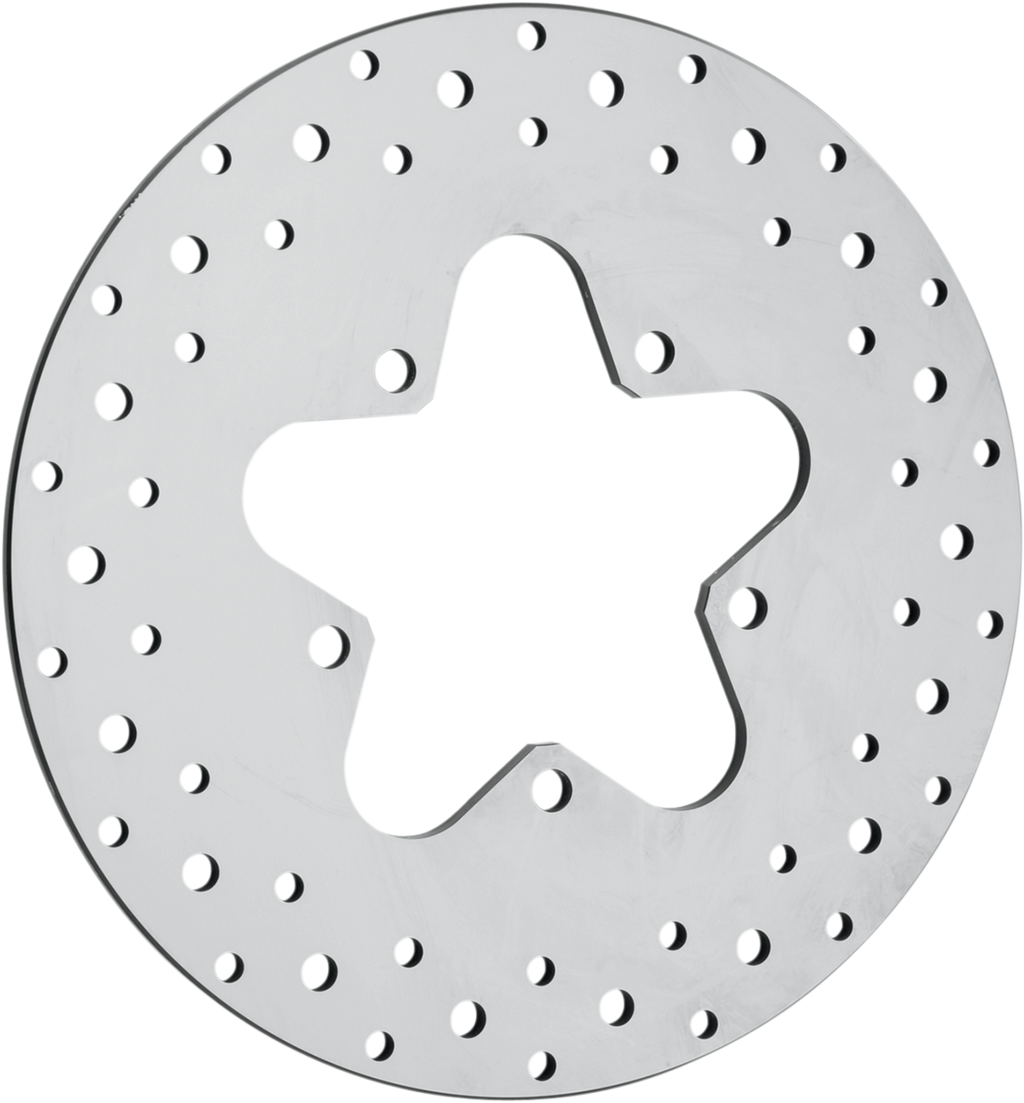 Polished Stainless Steel Drilled Brake Rotor