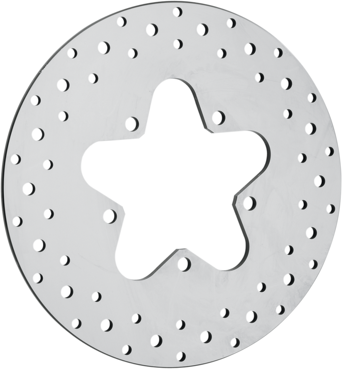 Polished Stainless Steel Drilled Brake Rotor