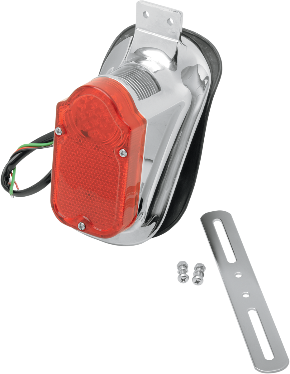 Universal Mount Tombstone LED Taillight with License Plate Mount