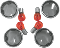 Smoke Turn Signal Lens Kit with Chrome Trim Rings