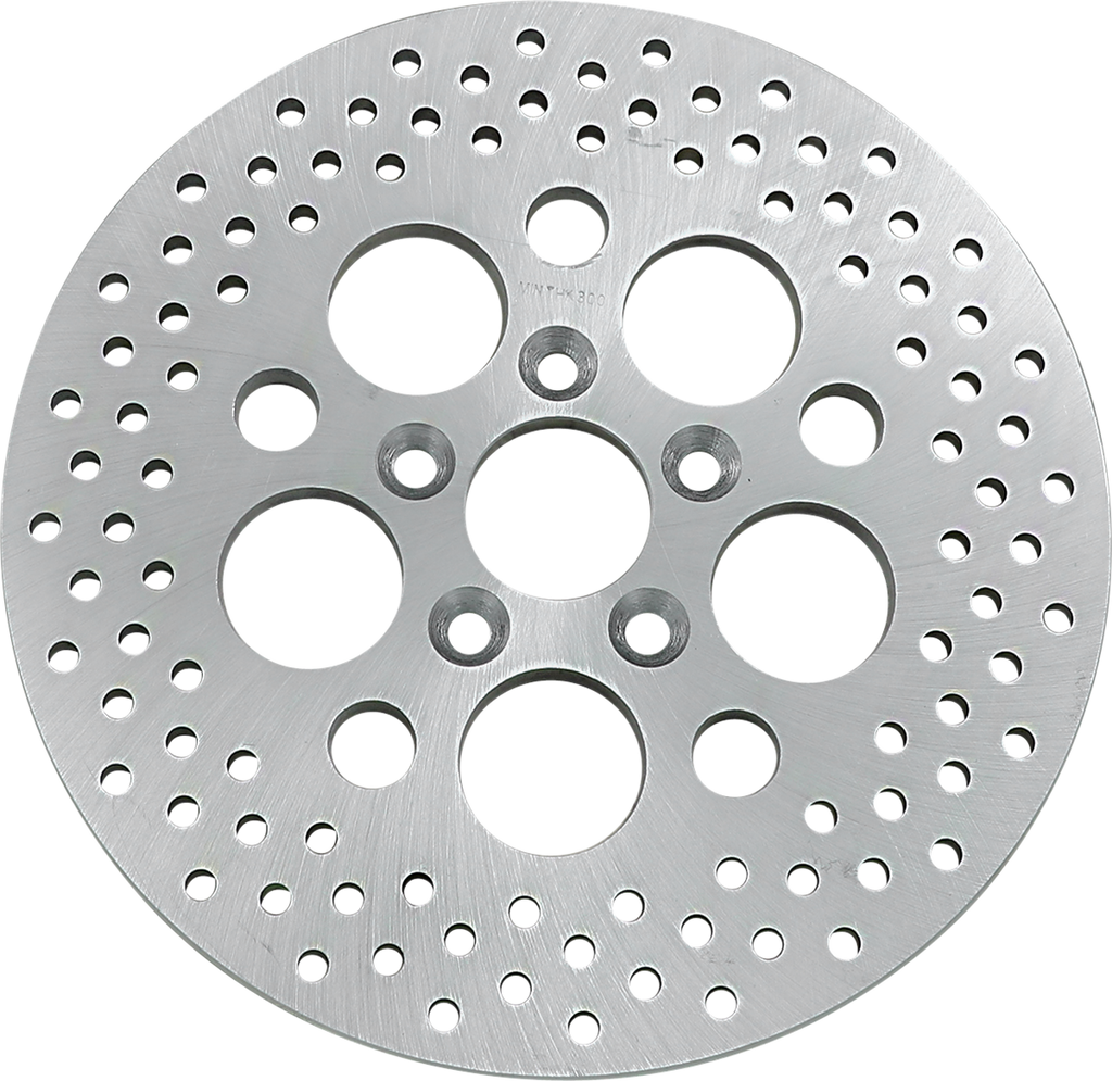 Polished Stainless Steel Drilled Brake Rotor