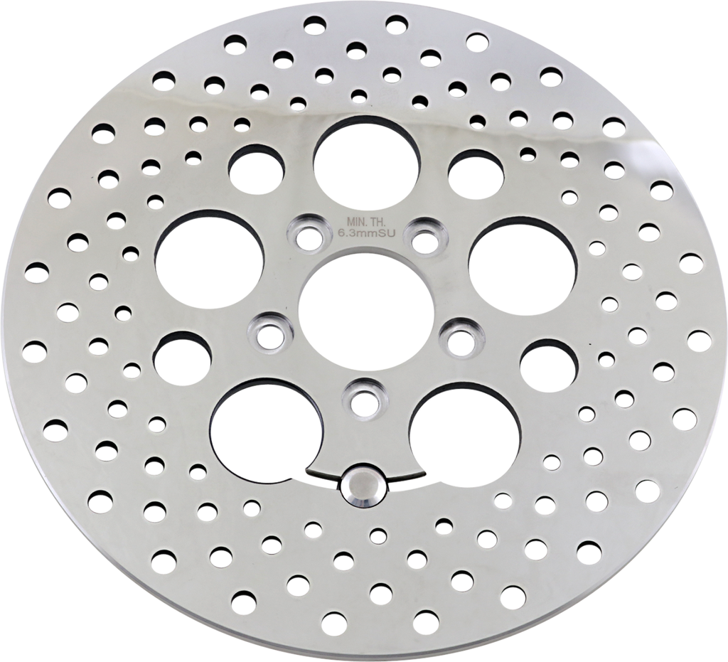 Polished Stainless Steel Drilled Brake Rotor
