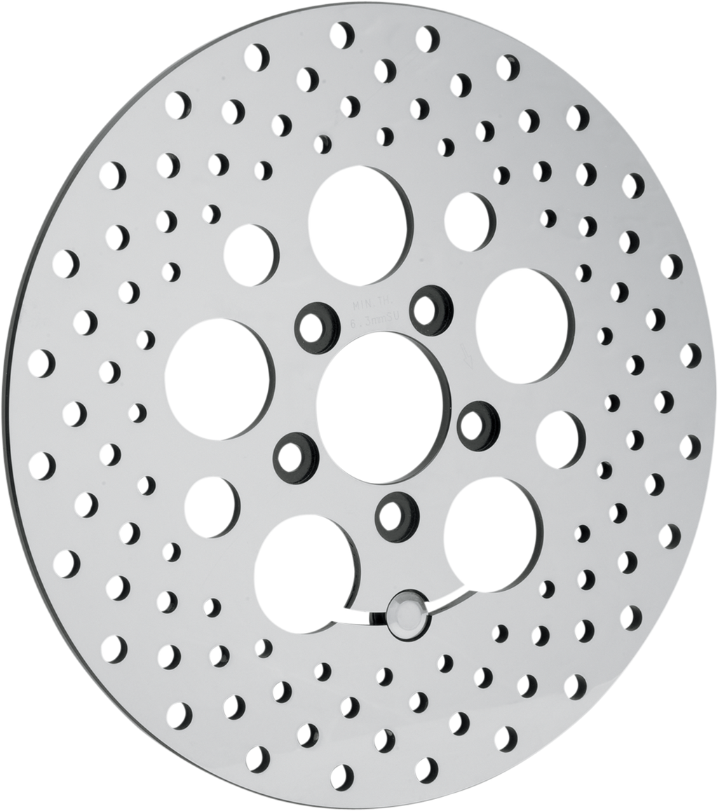 Polished Stainless Steel Drilled Brake Rotor