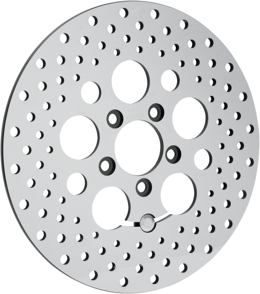 Polished Stainless Steel Drilled Brake Rotor
