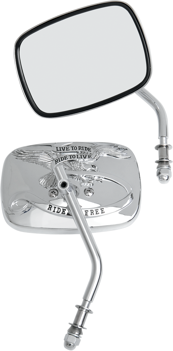 Live To Ride Custom Mirrors — Rectangle