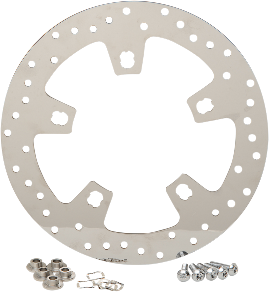 Polished Stainless Steel Drilled Brake Rotor