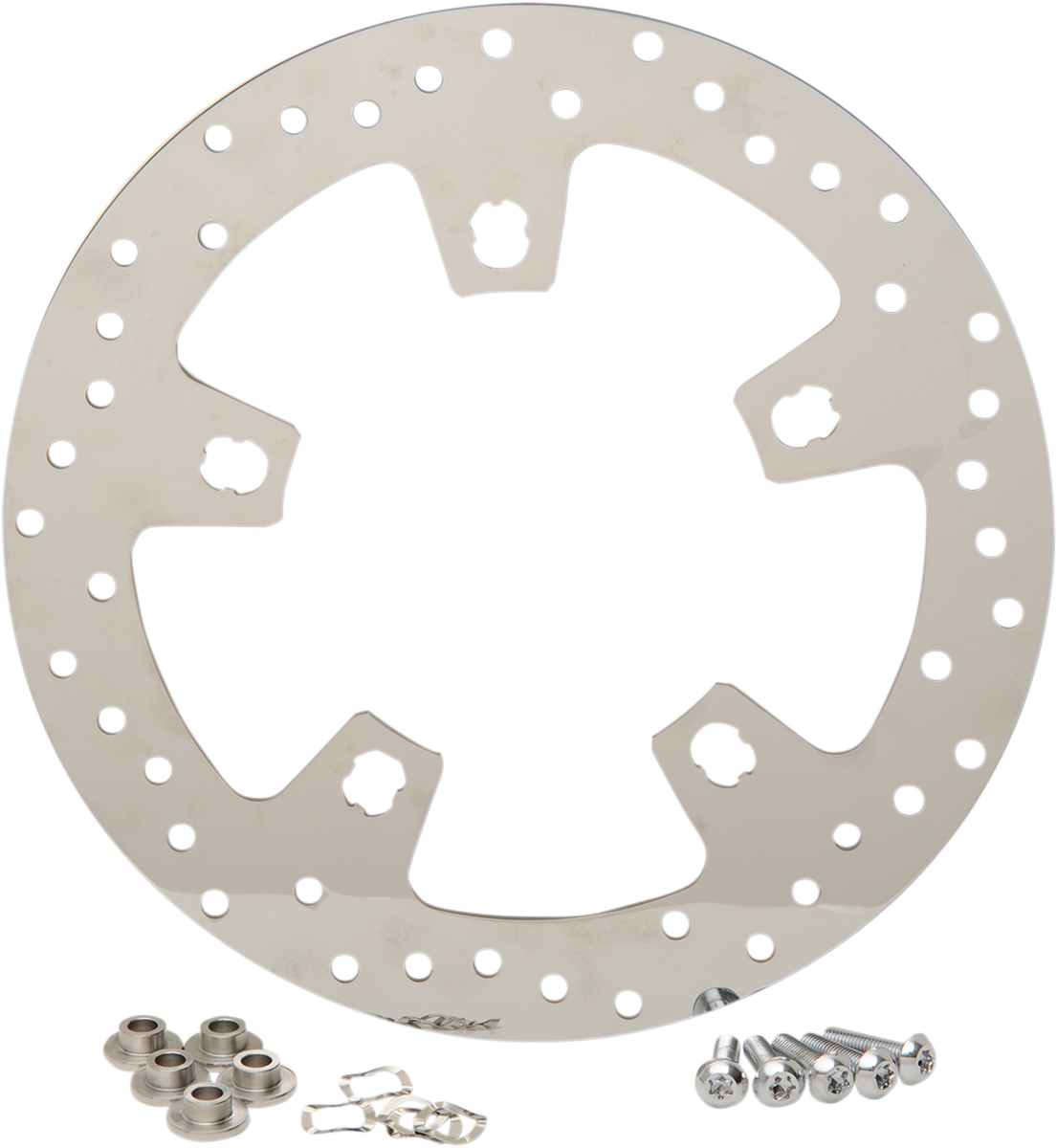 Polished Stainless Steel Drilled Brake Rotor