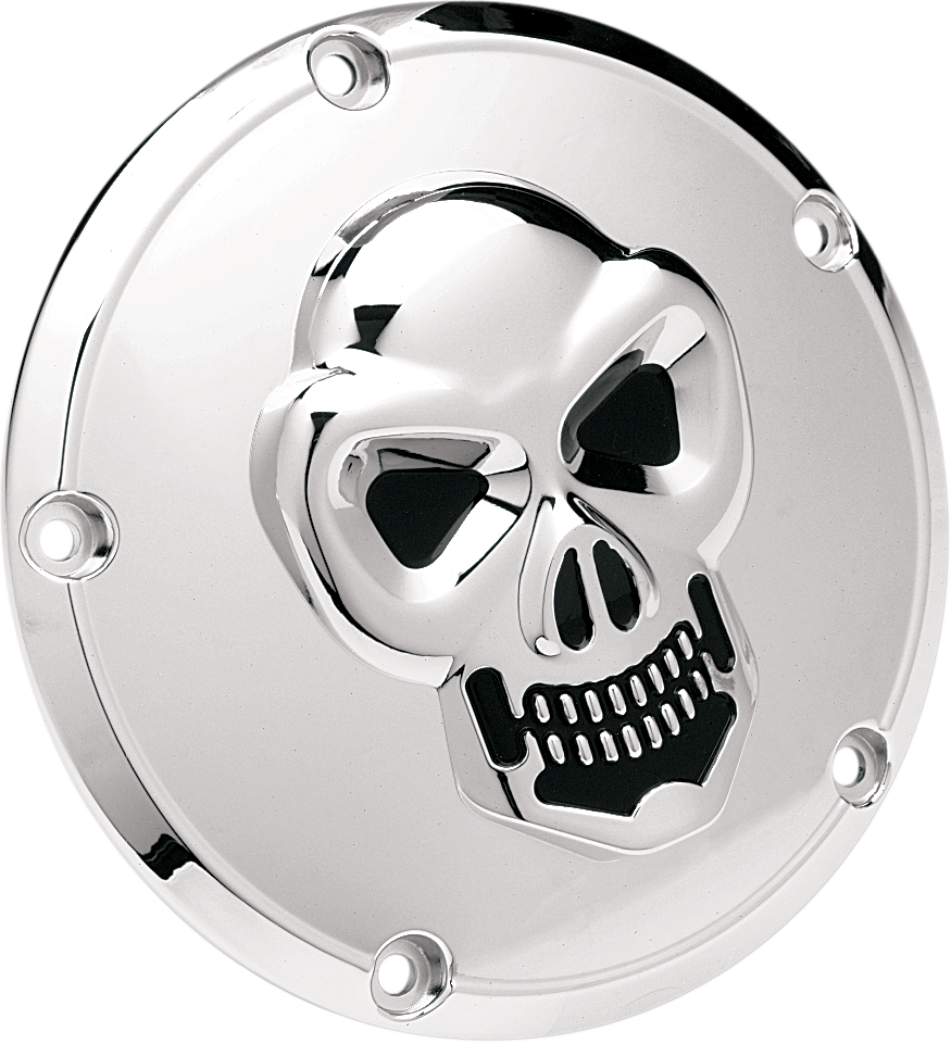 Chrome 3-D Skull Derby Cover