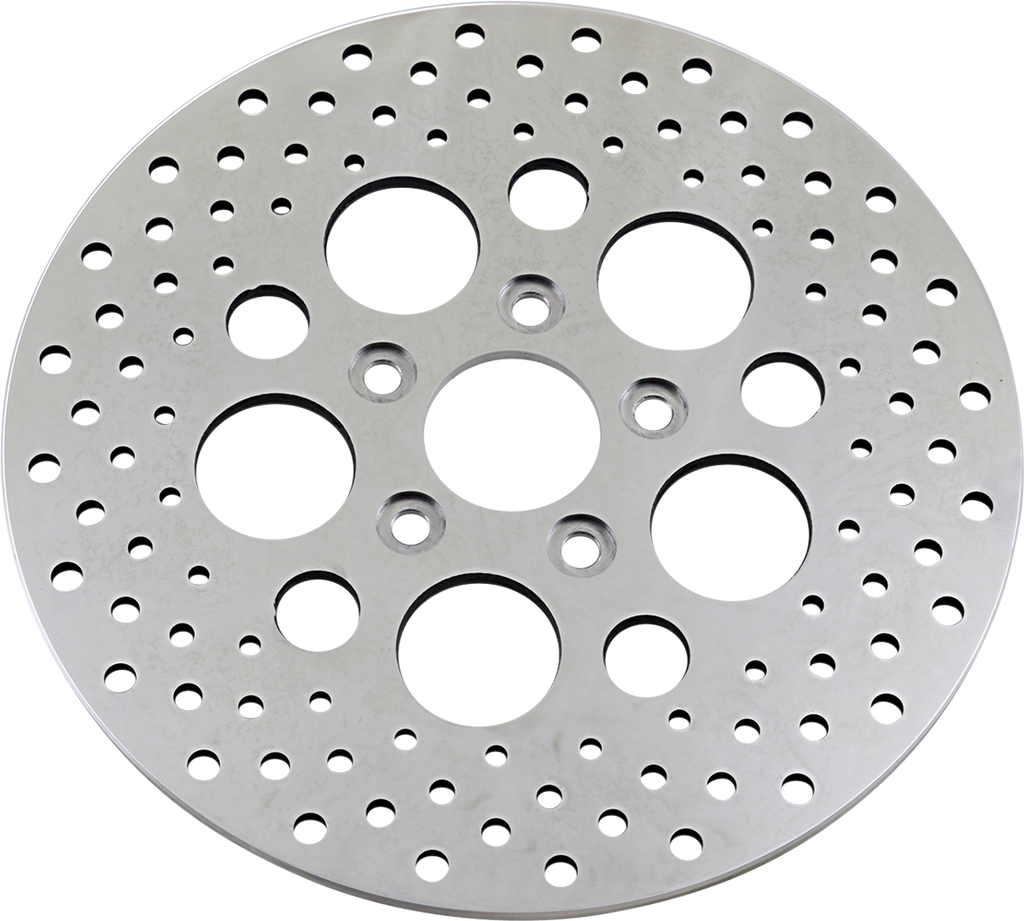 Polished Stainless Steel Drilled Brake Rotor