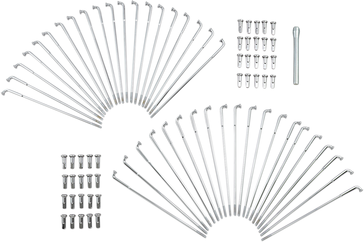 Chrome and Stainless Steel Spoke Set