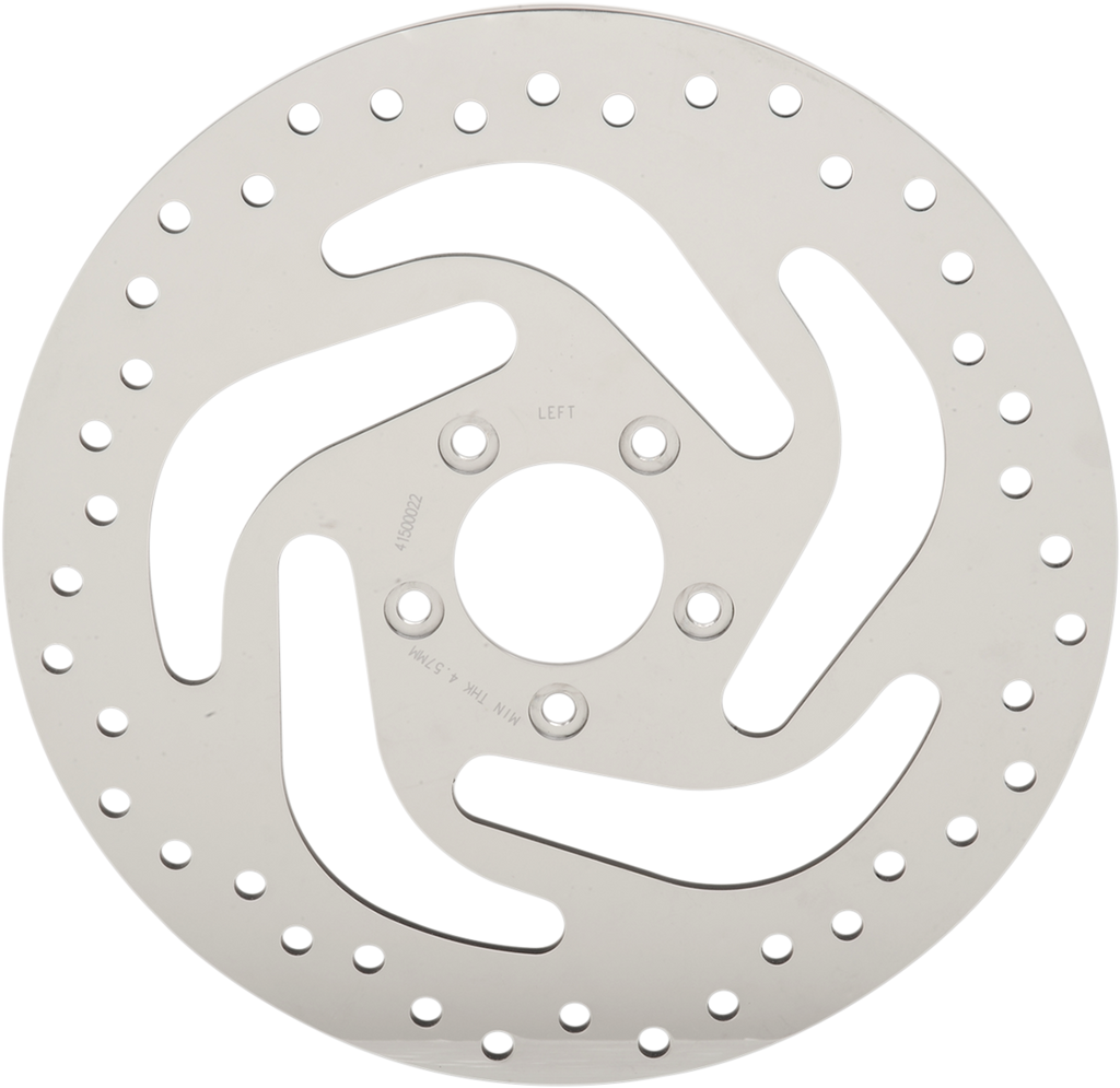 Polished Stainless Steel Drilled Brake Rotor