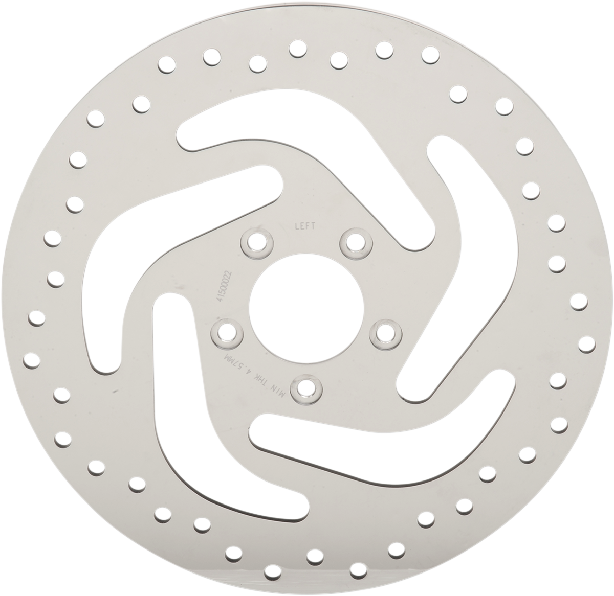 Polished Stainless Steel Drilled Brake Rotor